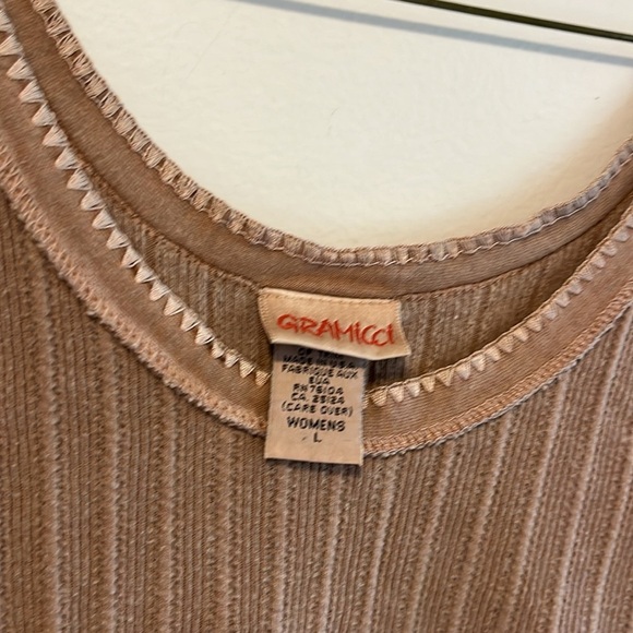 EXCELLENT CONDITION VINTAGE WOMEN’S LARGE GRAMICCI RIBBED TANK TOP - Picture 4 of 5